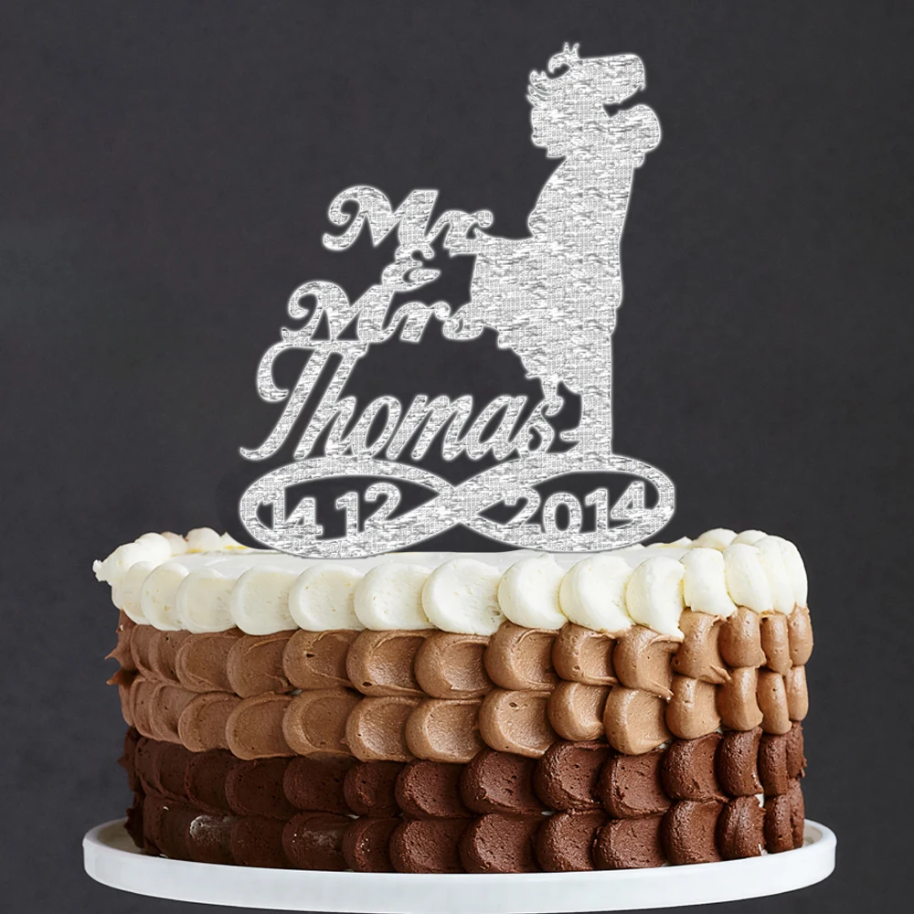 

Персонализированный свадебный торт на заказ с датой и именем, индивидуальный Декор на годовщину вечевечерние НКИ, мистер и фото