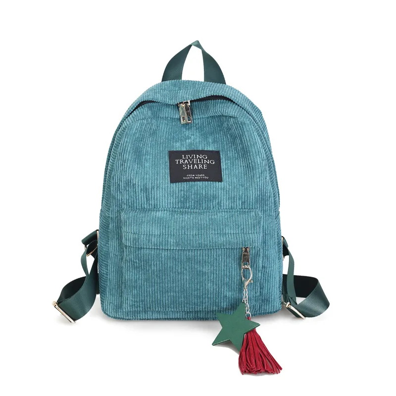 

Women Mini Corduroy Backpack Female Eco Simple Canvas Shoulder Bag Ladies Casual Small Travel Bags Backpack For Teenage Girls