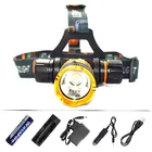 Налобный фонарь XM-L T6, светодиодный, водонепроницаемый, 3800lm