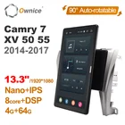 Автомагнитола Ownice с поворотом на 1920 дюймов, 1080*10,0, Android 13,3, для Toyota Camry 7 XV 50 55 2011 - 2017