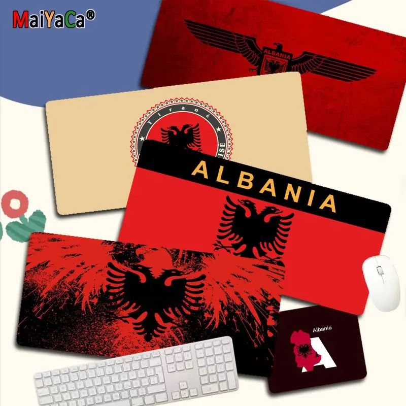 

MaiYaCa Albania flag Hot Sales Laptop Gaming Mice Mousepad Size for Keyboards Mat Mousepad for boyfriend Gift