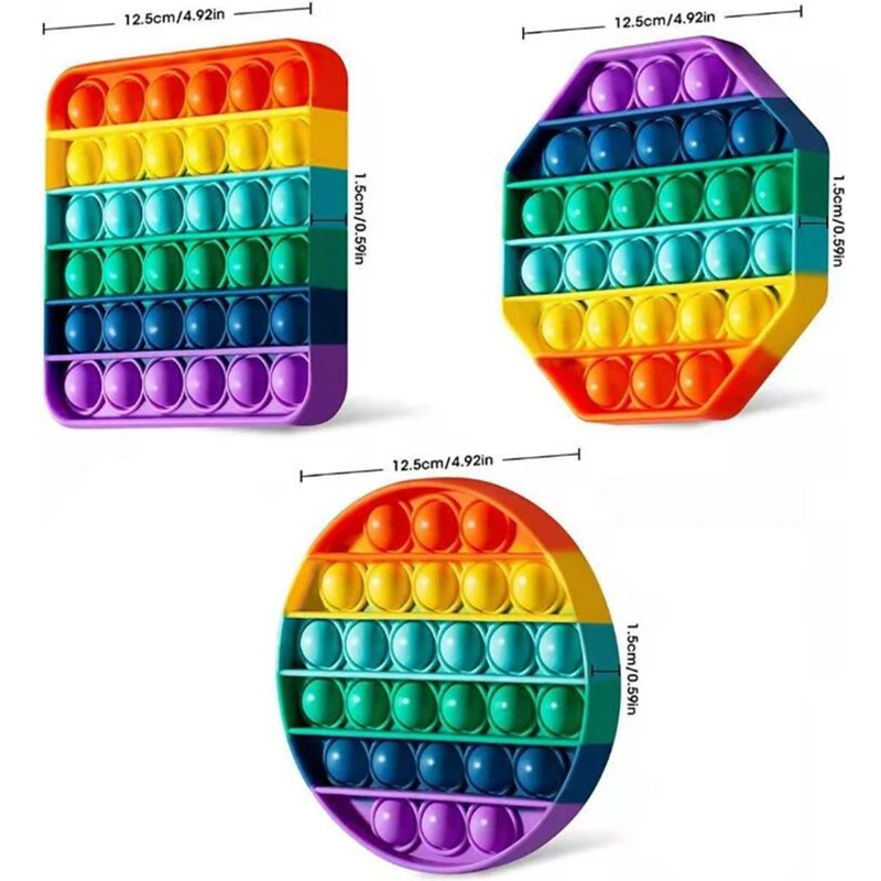 

Push Pop Bubble Sensory Toy Autism Needs Squishy Stress Reliever Toys Adult Kids Funny Anti-stress Pop It Fidget Simple Dimple