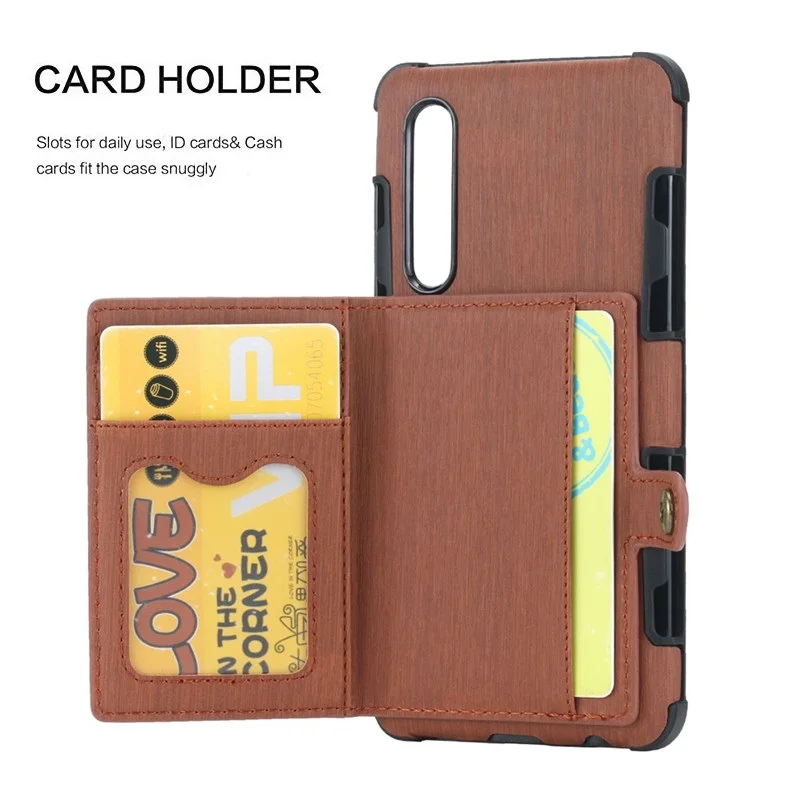 For Huawei P20 Pro Flip wallet Card slot Back cover P30 Anti-fall full protection case lite fundas | Мобильные телефоны и