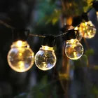 Уличная сказочная гирлянда G50, светодиодные лампочки на солнечной батарее, Рождественский свадебный декоративный светильник для дома, сада, празднисветильник