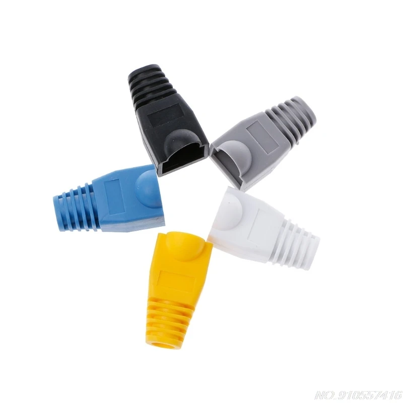 

100Pcs/Lot Network Jack Plug RJ45 Connector Relief Boot Cap for cat5 Cat6 Cable D24 20 Dropshipping