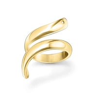 rhysong 316l stainless steel tail snake rings for women fashion hip hop jewerly opening forefinger cute rose gold silver ring