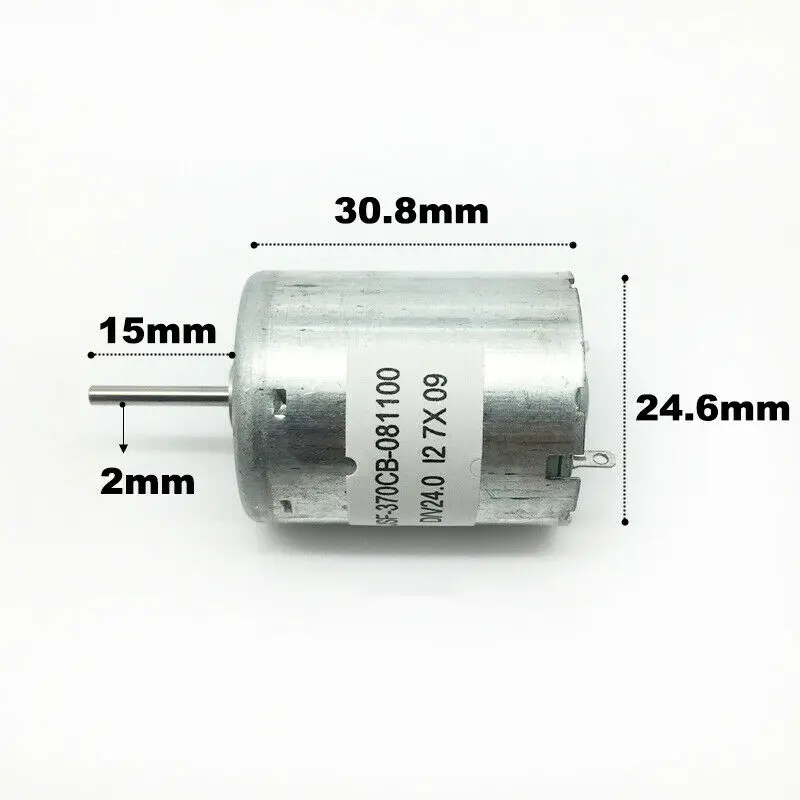 

RF-370CB-081100 DC 12V-24V 1900rpm-3800rpm Micro Mute 24mm Spindle Motor 15mm Long Shaft low speed electric motor