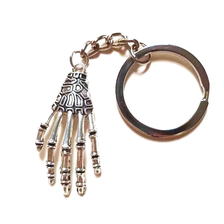 Мужские Винтажные брелки скелеты с металлическим черепом брелок для