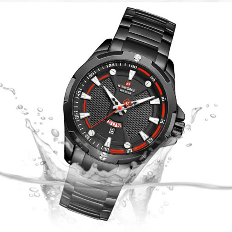 NAVIFORCE мужские часы лучший бренд класса люкс Модные Кварцевые водонепроницаемые мужские часы спортивные мужские военные наручные часы Relogio Masculino