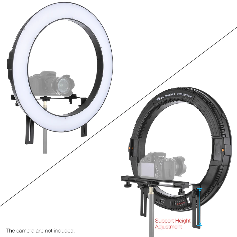Falconeyes DVR-512DVC Ring Light Camera LED Vedio Photography Lighting Studio Outdoor Lamp CRI90+ Adjustable 3200K-5600K | Электроника