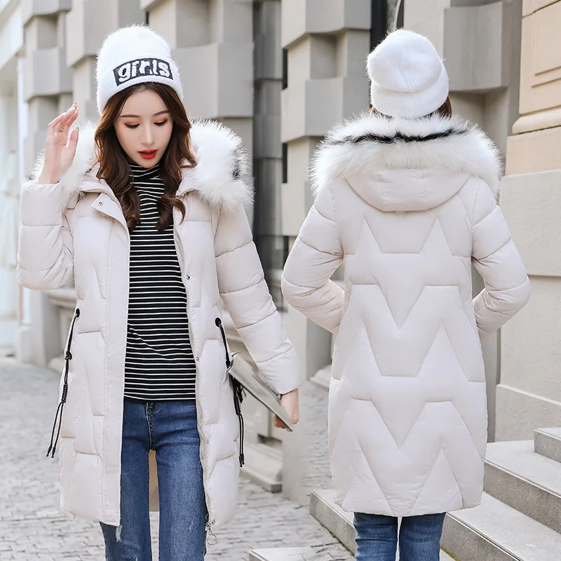 Abrigos Mujer Invierno 2019 новая Парка хлопковая стеганая куртка с капюшоном теплая зимняя