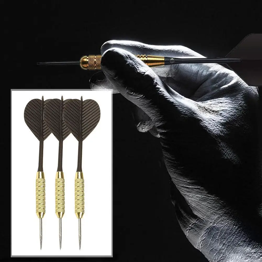 

3pcs/set Steel Pointed Darts Indoor Sports Games 60g Marks Standard Hard Soft Darts Safety Iron Plated Flying Nickel Barrel M9G5