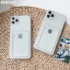 Прозрачный чехол-бумажник для телефона с отделением для карт для iPhone 13 11 Pro Max 12 Mini 7 8 Plus XS XR X SE 2020 противоударный мягкий чехол-бампер