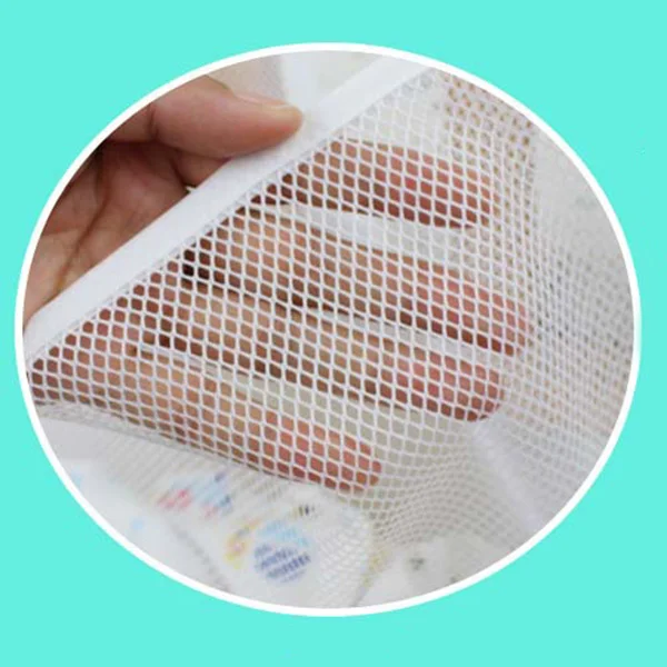 

Multifunction Baby Crib Nappy Organizer Mesh Bed Hanging Storage Bag Newborn Toy Diaper Hanging Organizer Storage Pouch