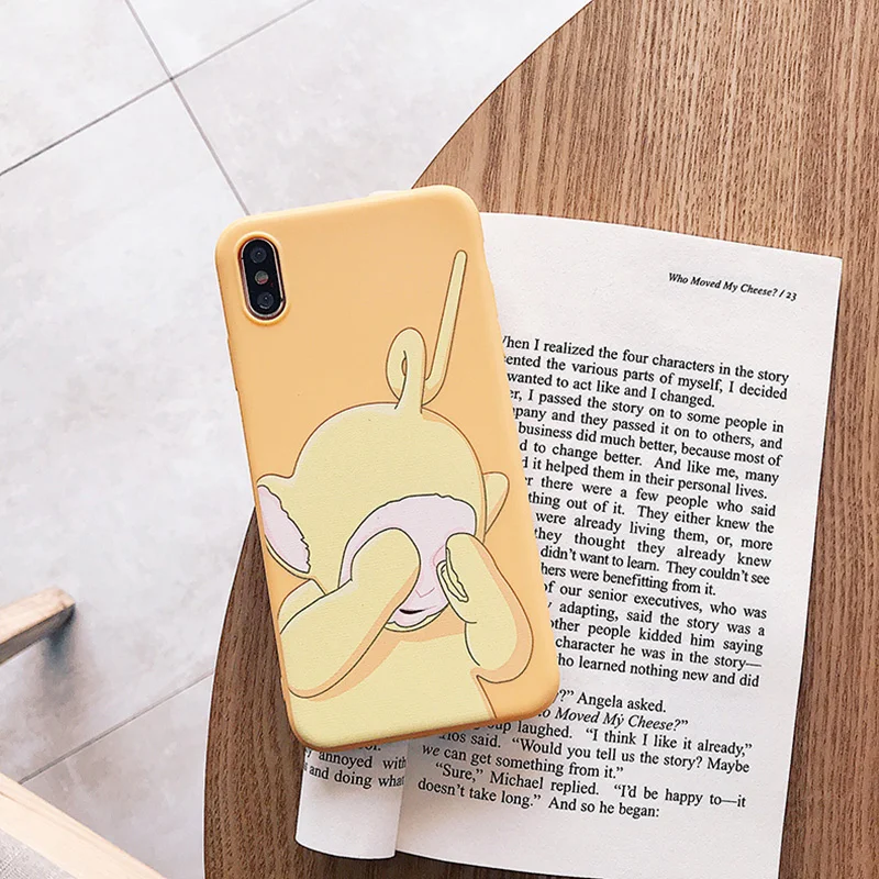 Cute Teletubbies For iPhone11ProMax XsMax Mobile Phone Shell iPhone 6 7 8 Plus Pure color Soft Anti-knock | Мобильные телефоны и