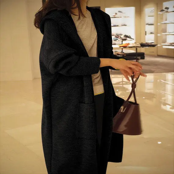 

Autumn spring fashion long cardigan for women knitted sweater open front fall outfits 0.8