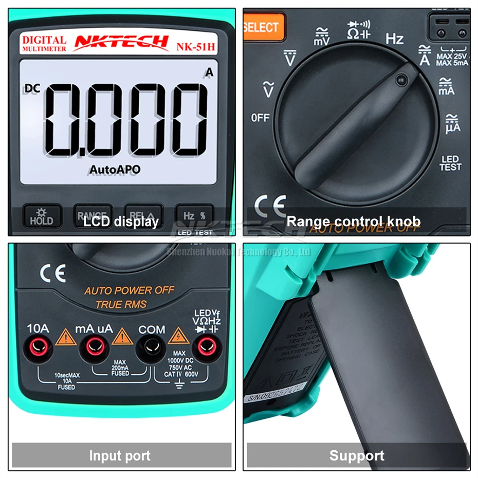 Цифровой мультиметр NKTECH устройство для измерения яркости LED индикатор