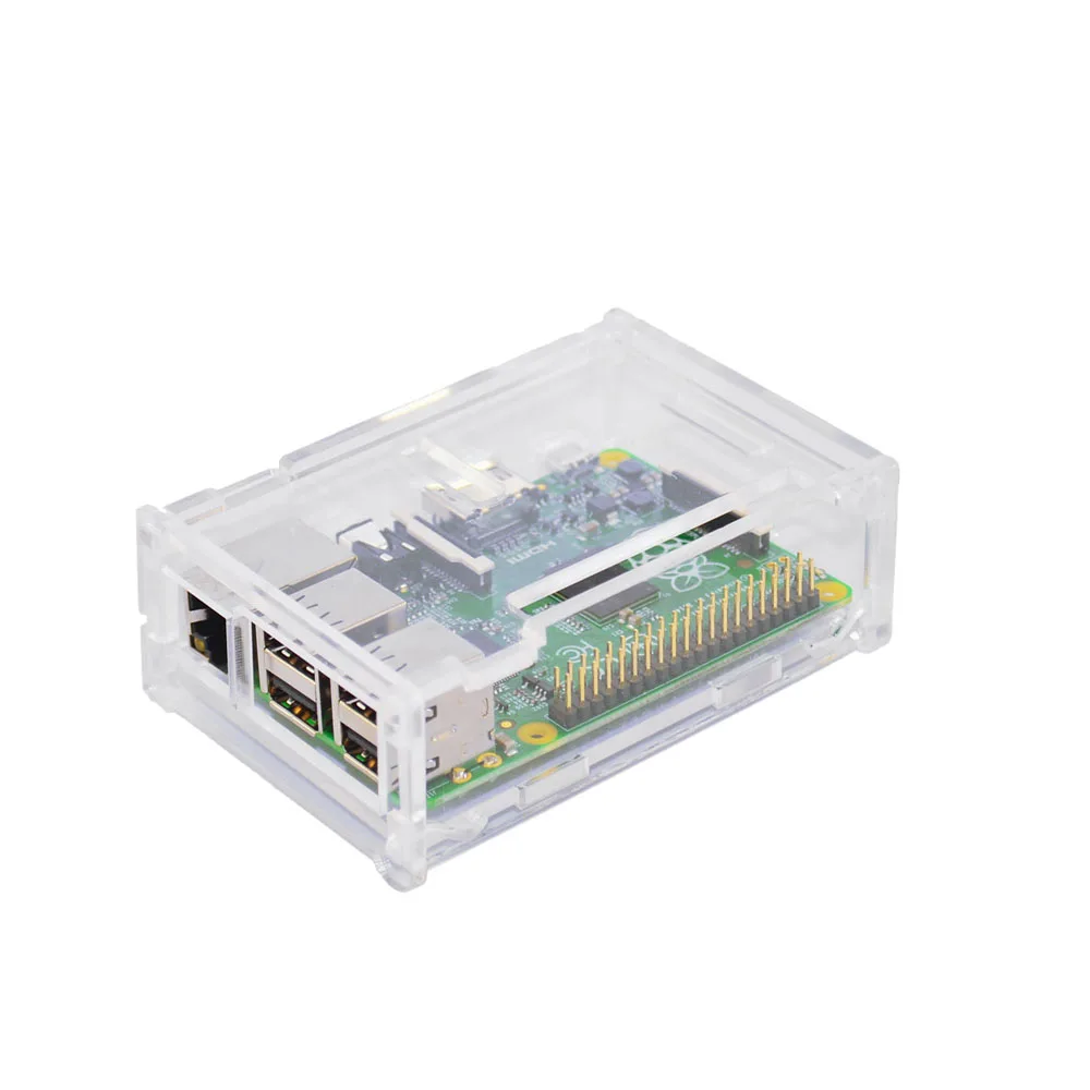 Прозрачный акриловый чехол для Raspberry Pi 3 B (без платы Pi) | Электронные компоненты и