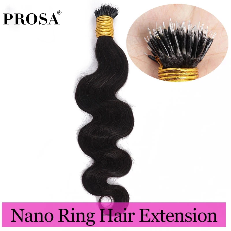 

Good Quality Body Wave Nano Ring Microlink Hair Extensions Cheap Prices For Woman Weave Bundles Natural Black Virgin Hair Prosa