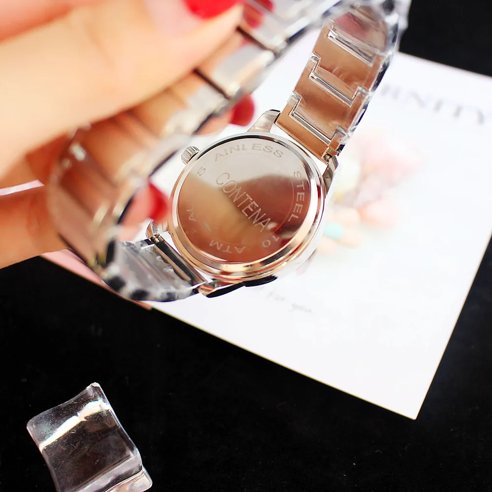 Reloj Mujer 2010 Новые CONTENA женские часы модные серебряные для женского платья подарки