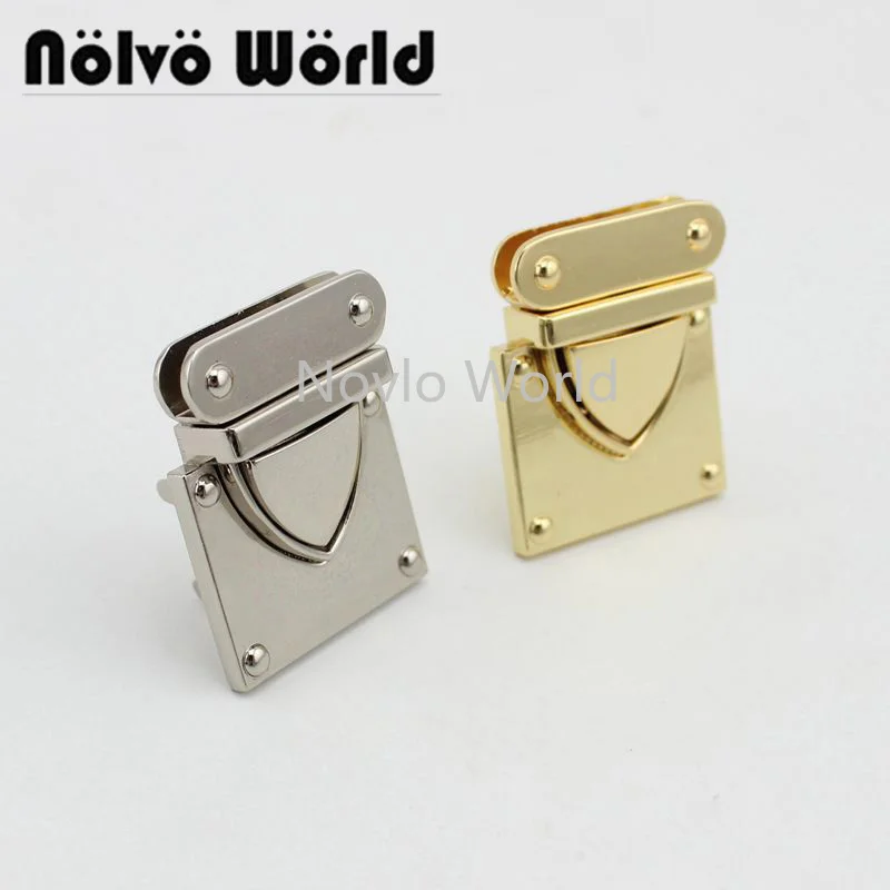

Nolvo World 2-10 pieces 45*35mm Gold Silver press bag lock high quality decorative press lock
