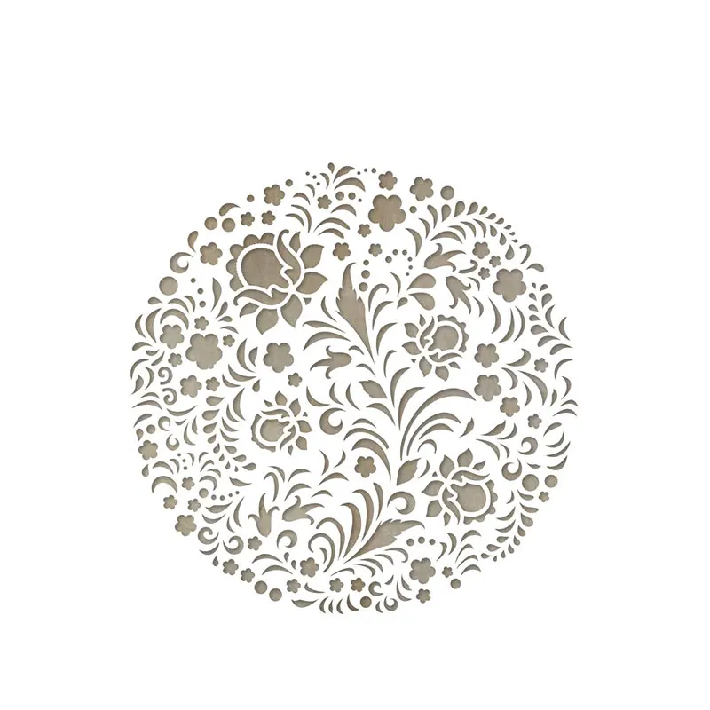 

Hot Sale Flowers Plants Circle Stencil for Scrapbooking Stamp Photo Album Decorative Embossing Die DIY Paper Cards Gift 2021 New