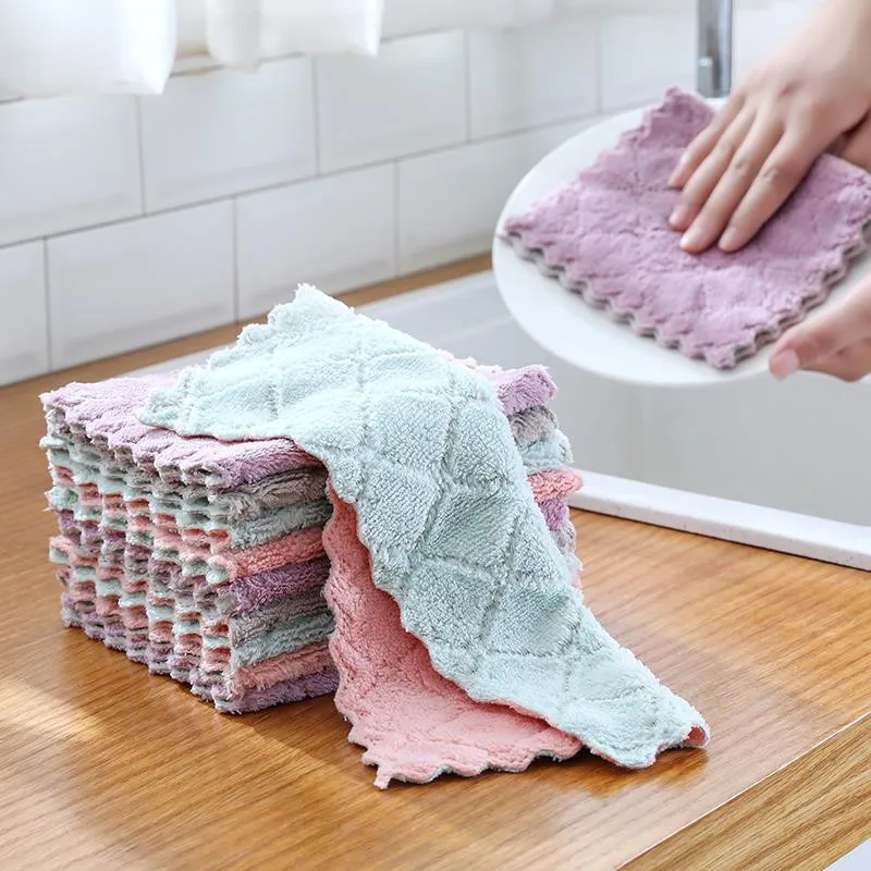 

1pc Super Absorbent Microfiber Kitchen Dish Cloth High-efficiency Tableware Household Cleaning Towel Kichen Tools Gadgets Cosina