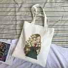 Женские сумки тканевые холщовые сумки-тоут с мультипликационным рисунком для покупок женские Эко многоразовые сумки для покупок
