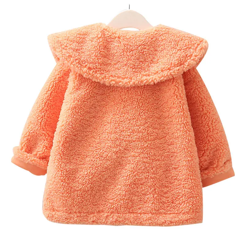 

2021 Girls Sweet Coat Fashionable Korean Style Little Girl Autumn And Winter Clothes Girl Baby Warm Coat