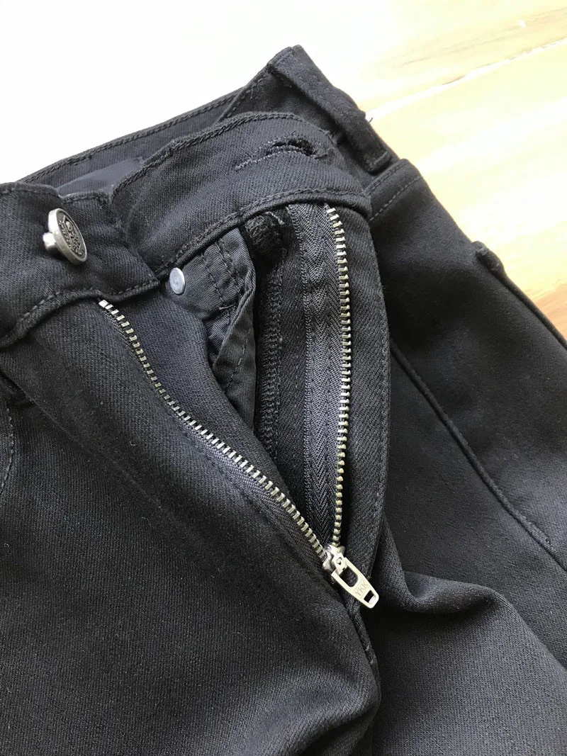

Women Black Jeans High Waist Slim Simple Casual Ladies Denim Ankle-length Pencil Pants 2021 Autumn