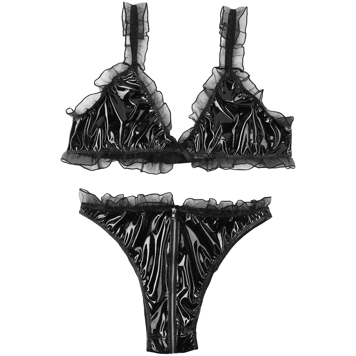 Костюм мужской для клуба нижнее белье с бретелями-спагетти бюстгальтер оборками