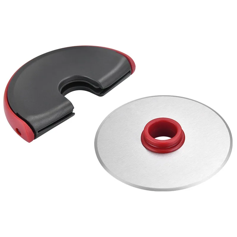 Нож для резки пиццы из нержавеющей стали с защитным кольцом|Инструменты