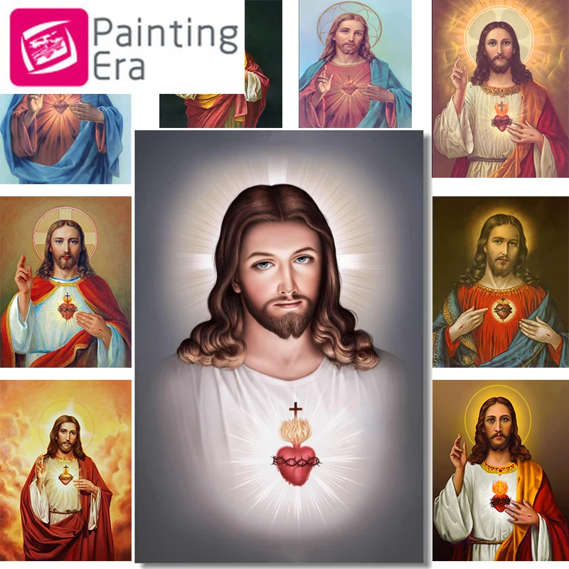 Эпоха Священное Сердце Иисуса алмазная картина религиозная христианская