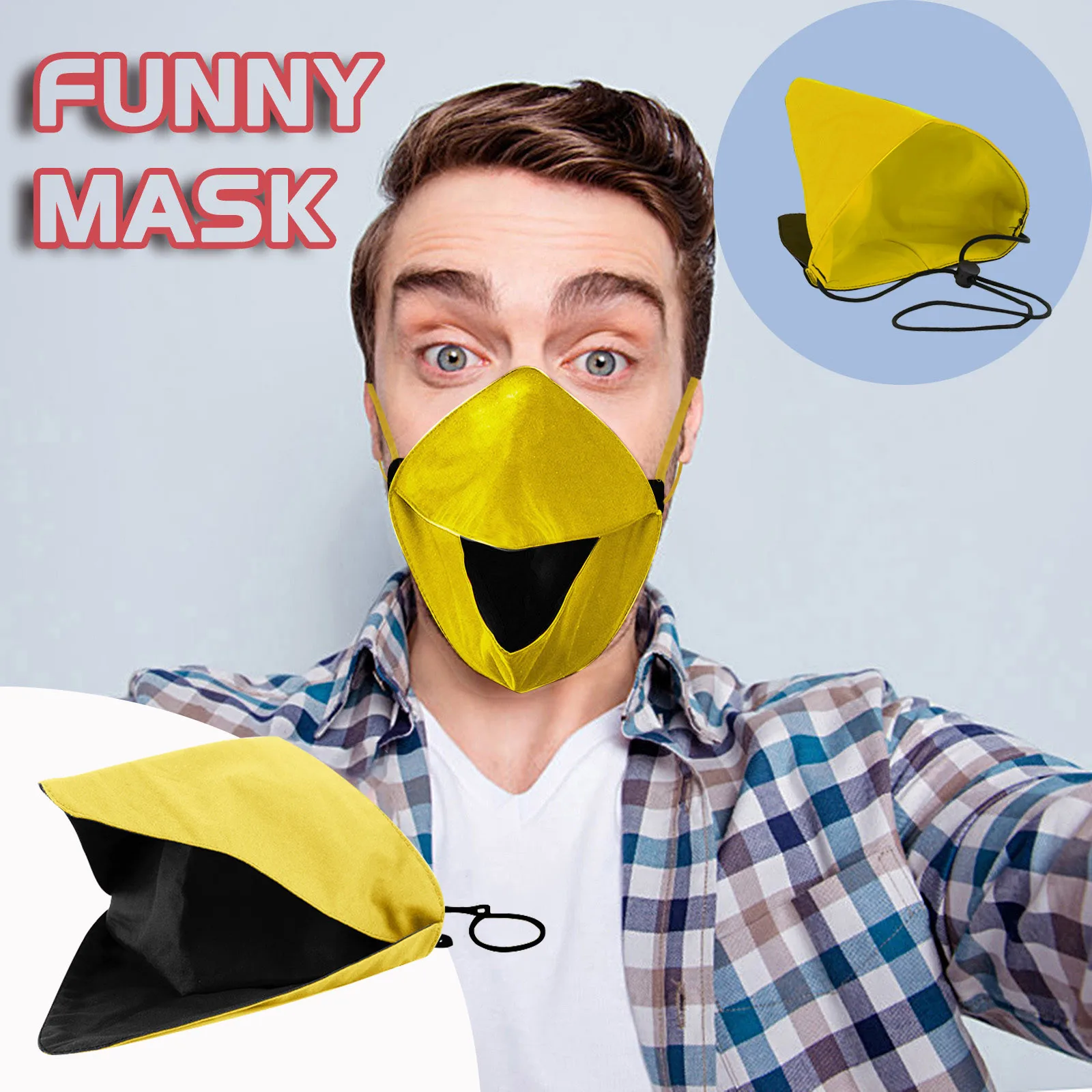 Забавная маска для взрослых креативный чехол на лицо с клювом говорящей уткой