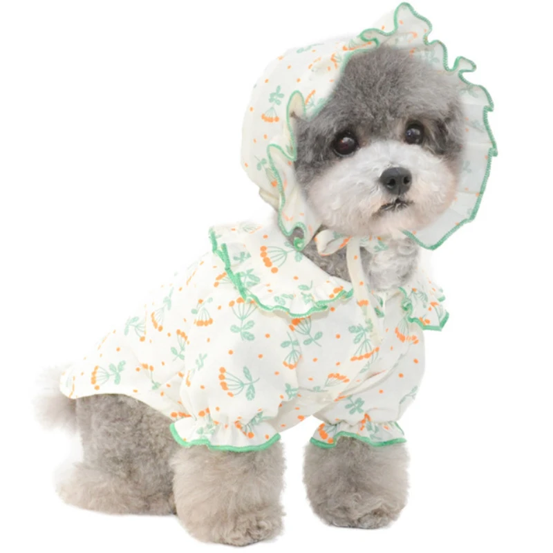 

Летняя рубашка для собак, Кепка для домашнего питомца, костюм для кошек и щенков, одежда для маленьких собак, одежда для улицы, пальто для йор...