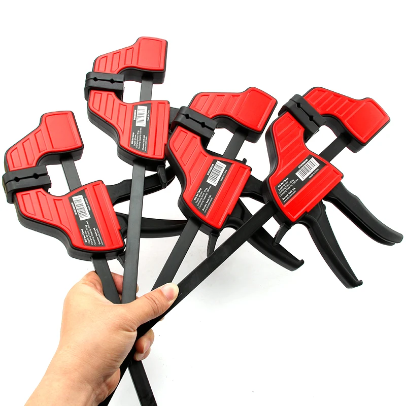 DURATEC 4 шт. F зажимы сверхмощные быстросъемные деревянные гладкие для столярных