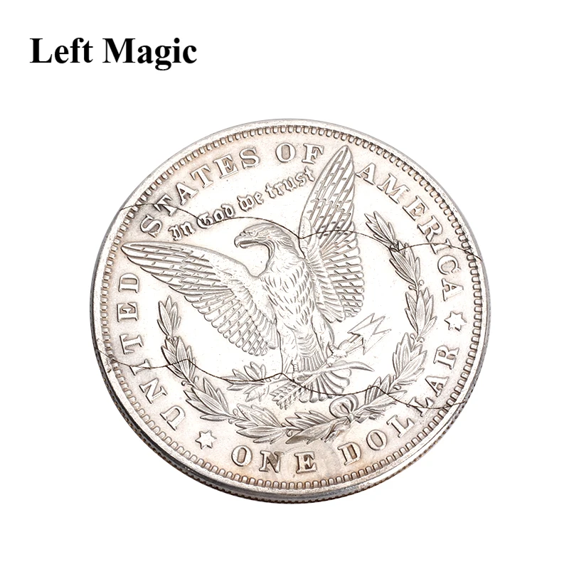 Медная Морган версия Волшебная Складная монета/укуса монета магические Трюки