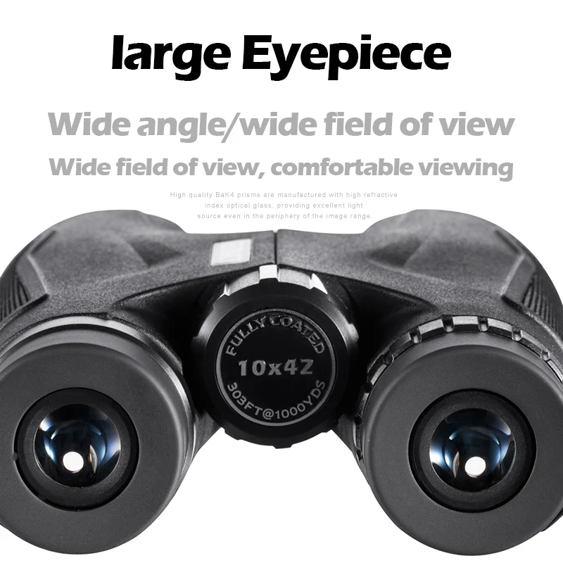 

HUTACT 10x42 Professional Powerful FMC Binoculars Long range Large BAK4 Eyepiece Telescope HD Concert Outdoor Camping Equipment
