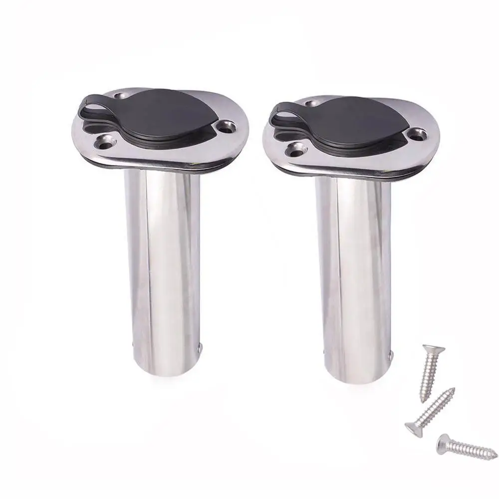 2 Pcs Rod Holder Морская Лодка держатель удочки из нержавеющей стали держатель удочки Регулируемая направляющая крепление рыболовные инструменты для лодки Аксессуары для яхты - Цвет: 2 Pcs Rod Holder