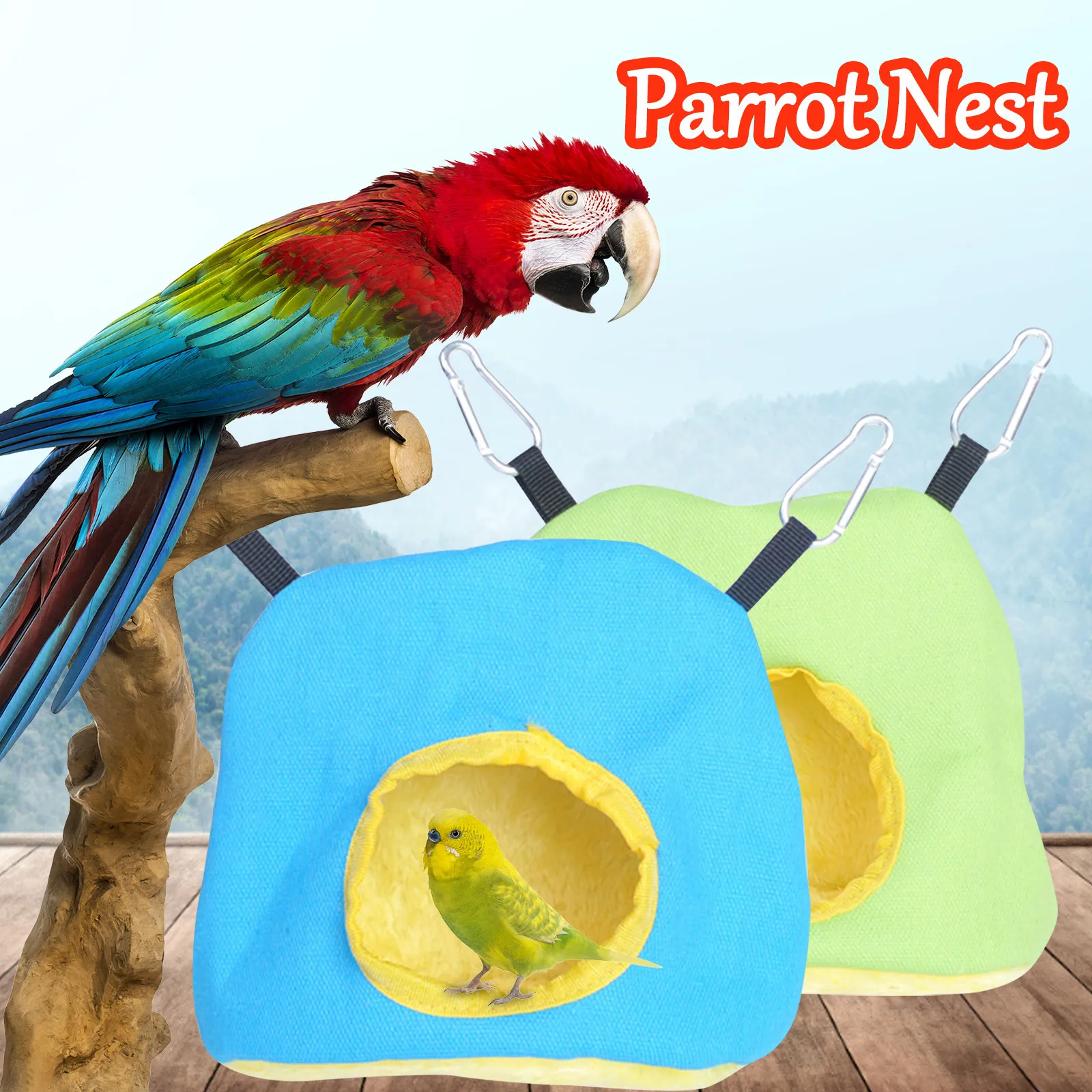 Мелких животных печати Попугай висит Брезентовая палатка пол подвесной для птиц