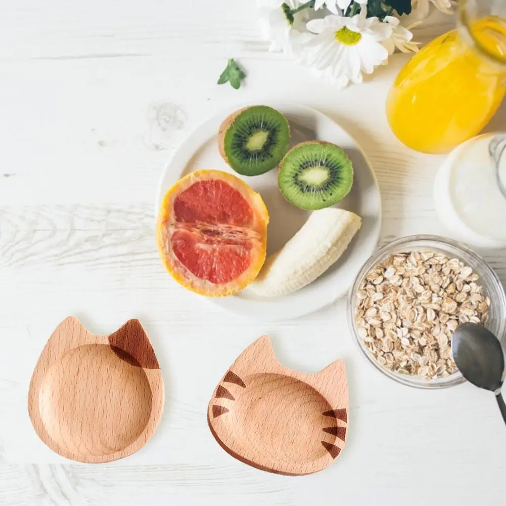 Деревянная тарелка для соуса японская в форме кошки чаша домашней кухни | Дом и