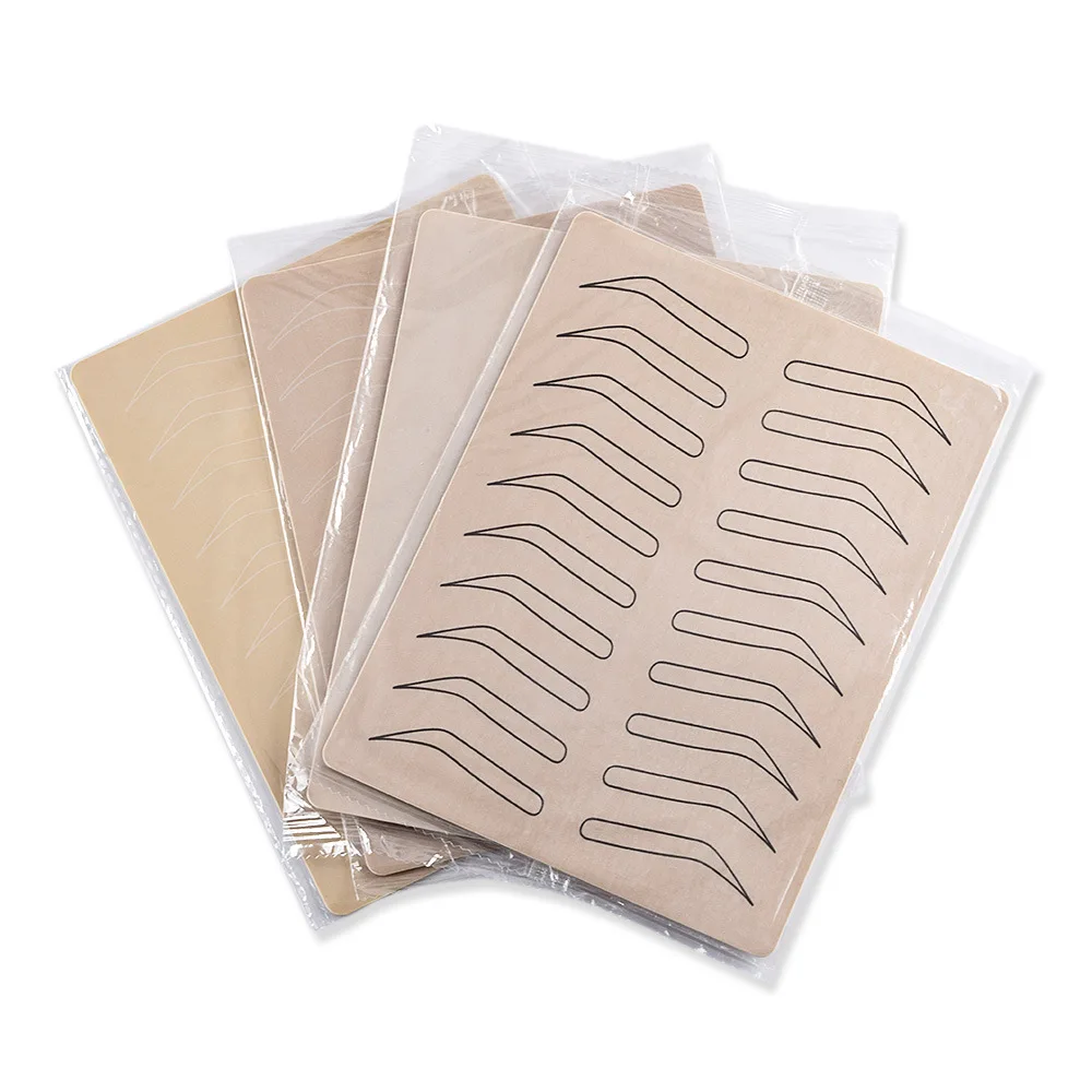 

1Pc Inkless Double Sided Practice Skin For Eyebrow Tattoos Permanent Makeup Silicone Skins To Practice Brow Micro-Blading