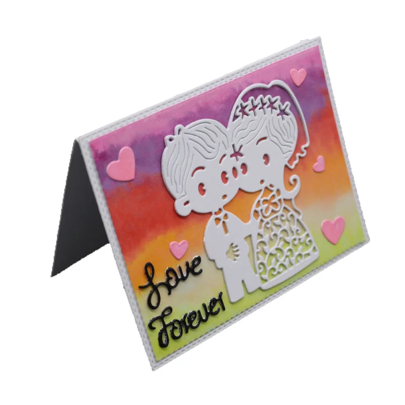 2020 Жених и невеста металлические Вырубные Штампы Сердце письмо украшение