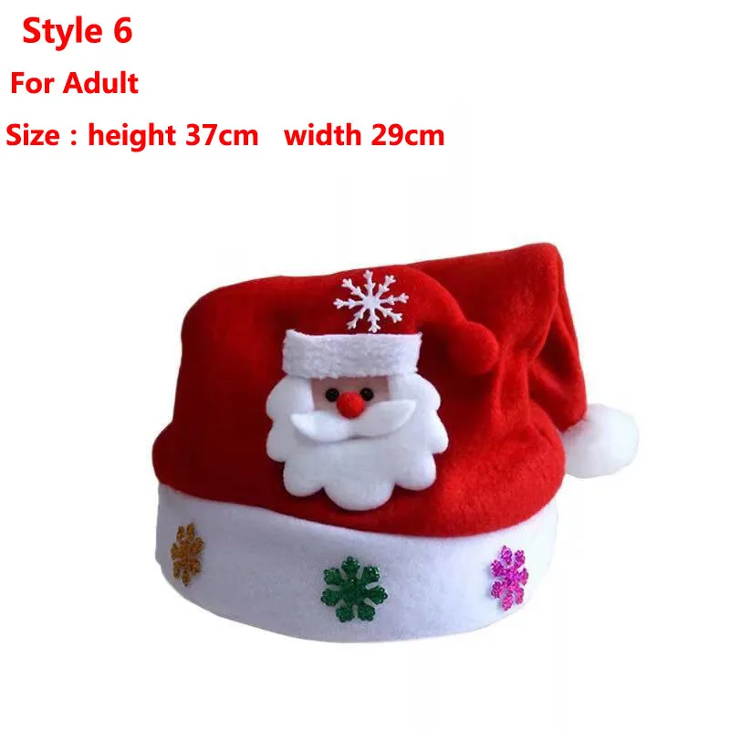 Новинка 2020 года декоративная шапка для взрослых и детей Рождественская