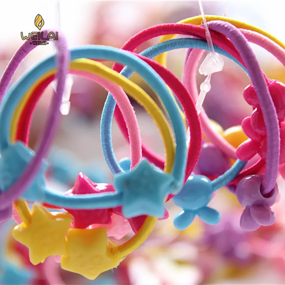 50 продуктов/сумка Детские Двойные бусы кольцо принадлежности для волос девочки