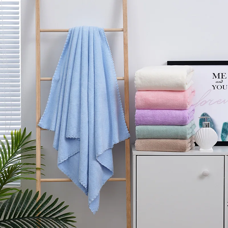 

Coral Velvet Bath Towel Set Microfiber Super Soft Absorbent Face Towels Solid Color family Bathroom Large Towel 35*75cm/70*140cm