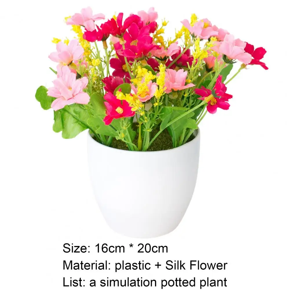 

Simulation Bonsai Aster Colorful Fresh Imitation Potted Flower Desktop Decor Plastic for Home Garden Balcony Decor Plants