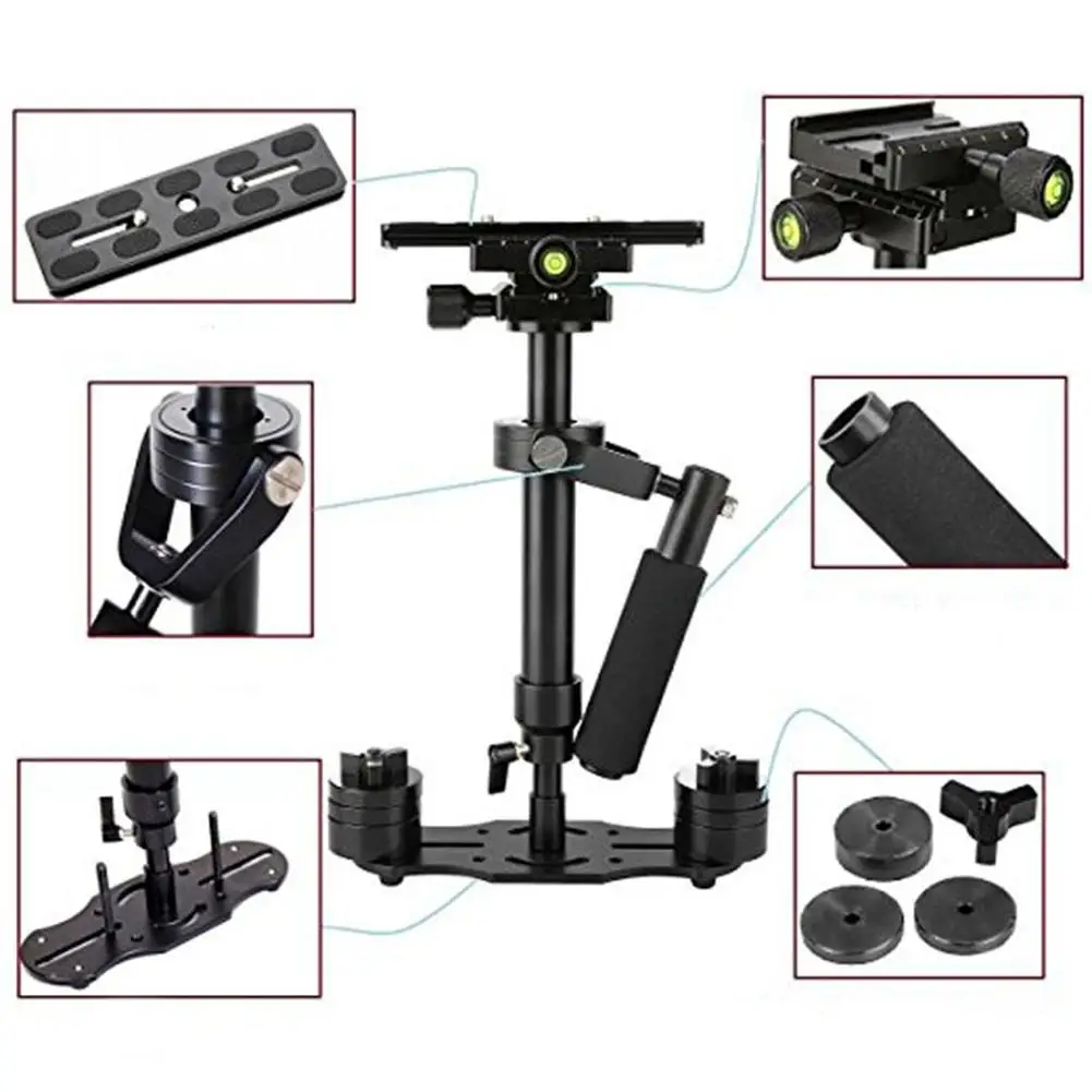 

30-40cm All-Round Stable Photograph S40 Handheld Aluminum Alloy Video Stabilizer Mount For Phone DSLR Micro-Single DV Camera