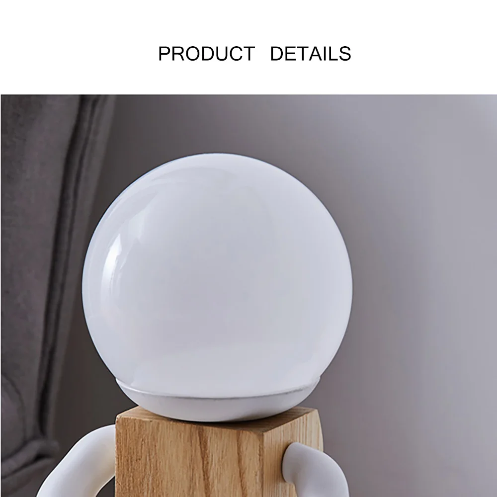 Настольный светильник в скандинавском стиле милый деревянный креативный