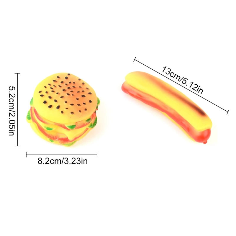 2 шт. моделирование Еда скрипучий игрушки Укус доказательство забавные гамбургер